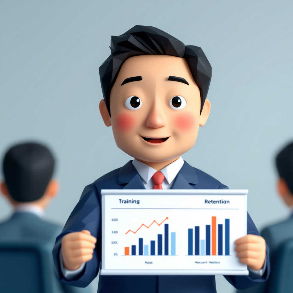 人材育成部門マネージャーのキャラクターイラスト